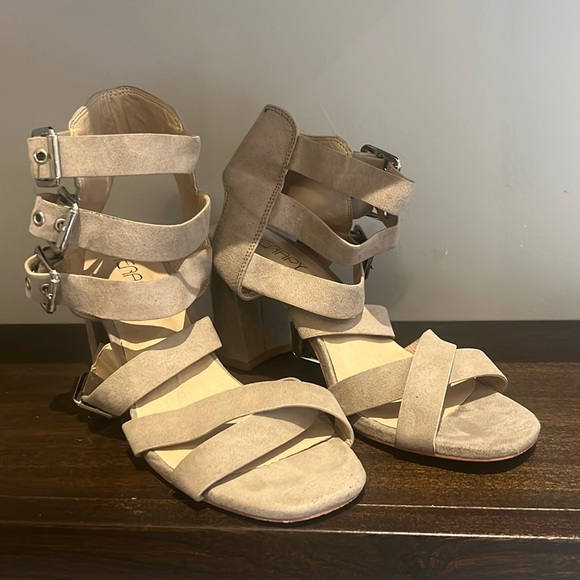THERAPY Suede Strappy Sandals - Picture 1 of 6
